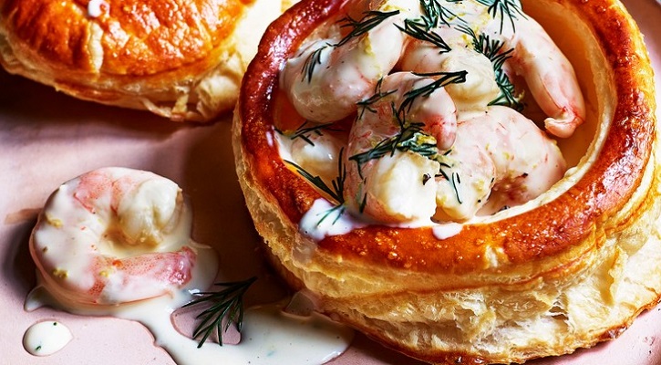 Giant Champagne and Lemon Prawn Vol-au-vents