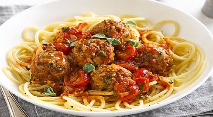 Lighter Spaghetti and Meatballs