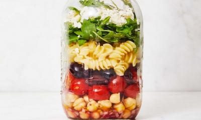 Chickpea Pasta Salad in a Jar