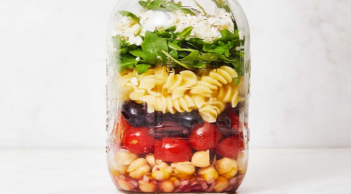 Chickpea Pasta Salad in a Jar