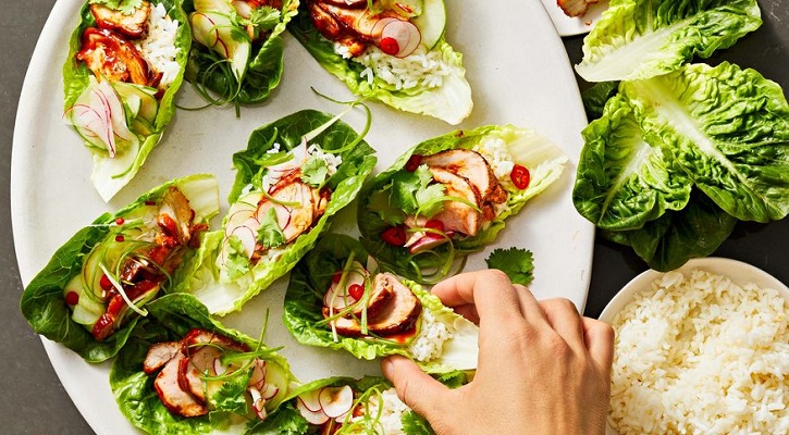 Fiery Pork Lettuce Wraps